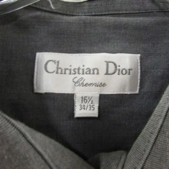 Christian Dior Men's Grey Long Sleeve Button Up - Picture 4 of 5